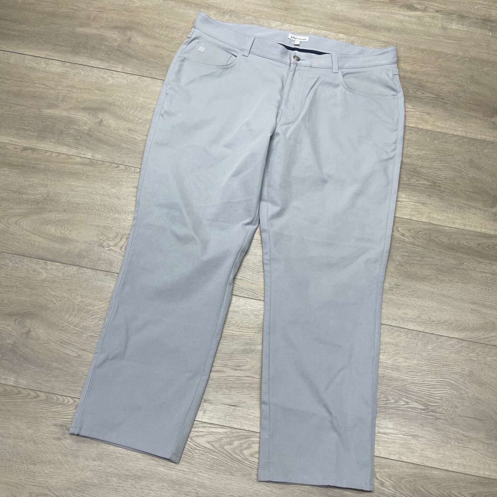 Peter Millar Golf Pants Mens 38/30 Gray Performance EB66 Five-Pocket Pants